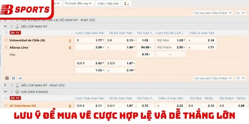 Lưu ý để mua vé cược hợp lệ và dễ thắng lớn