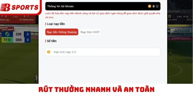 Rút thưởng nhanh và an toàn